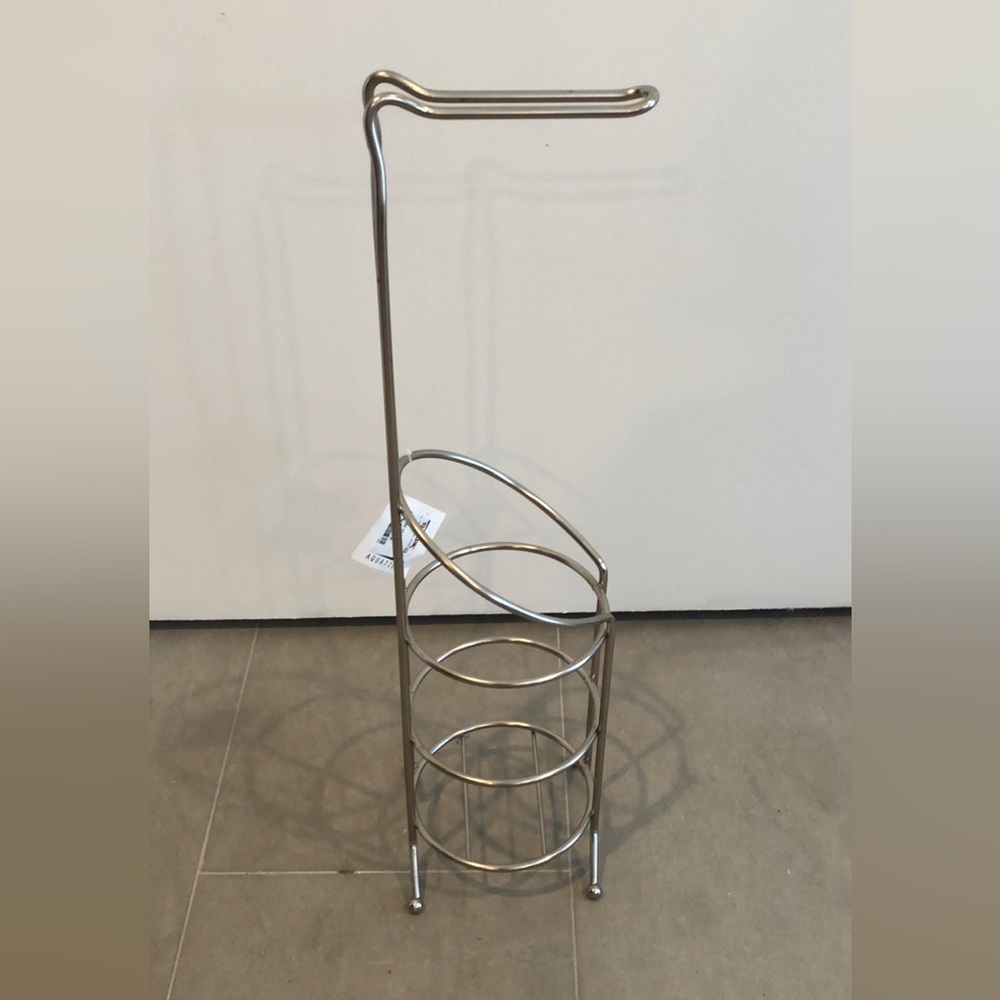 Chrome Toilet Paper and Magazine Holder | Sleek Bathroom Storage